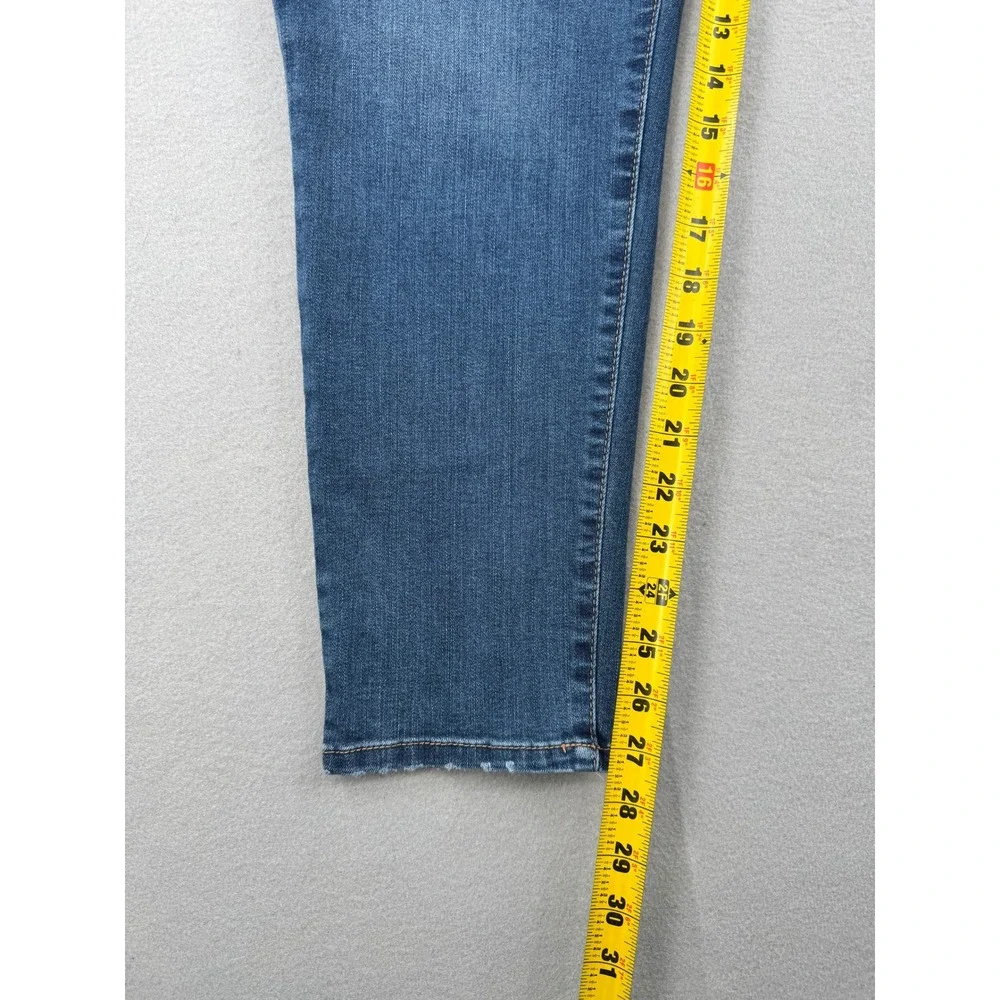 Jessica Simpson Adored High Rise Skinny Jeans Womens 20W Blue Denim Raw Hem - Picture 7 of 12